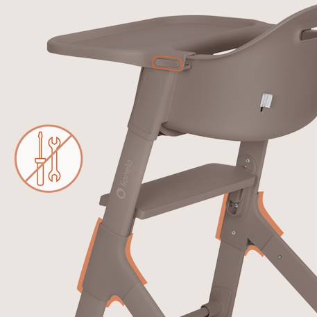 Chaise haute évolutive 2en1 beny de 6 à 36 mois Beige sand+Beige taupe+Green sage 10 - vertbaudet enfant 