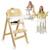 Chaise haute évolutive en bois 3en1 floris jusqu’à 40 kg avec harnais 5 points Beige natural+White natural 7 - vertbaudet enfant 