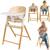 Chaise haute évolutive en bois 3en1 celia jusqu’à 110 kg avec réglage à une main Black wood+Grey wood+White cream+White natural wood 19 - vertbaudet enfant 