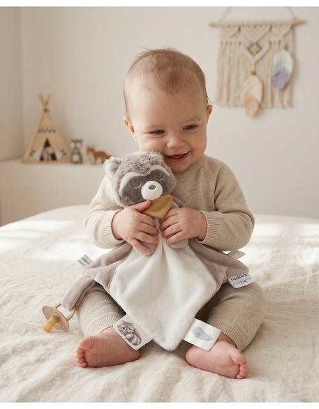 Doudou raton laveur raku Blanc 3 - vertbaudet enfant 