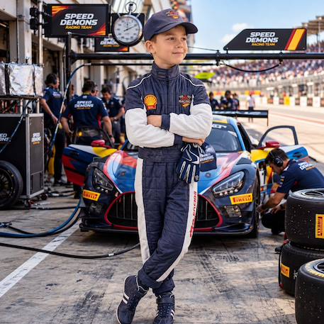 Déguisement enfant pilote de course avec casquette Bleu+Rouge 1 - vertbaudet enfant 