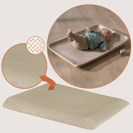 Matelas à langer en mousse megs 70 x 50 cm imperméable Beige sand+Grey dove 6 - vertbaudet enfant 