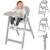 Chaise haute évolutive matt réglable en hauteur et pliable jusqu’à 110 kg Grey stone 1 - vertbaudet enfant 