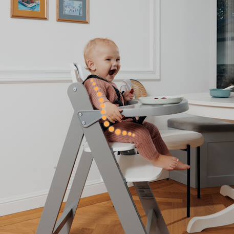 Chaise haute évolutive en bois 3en1 floris jusqu’à 40 kg avec harnais 5 points Beige natural+White natural 8 - vertbaudet enfant 