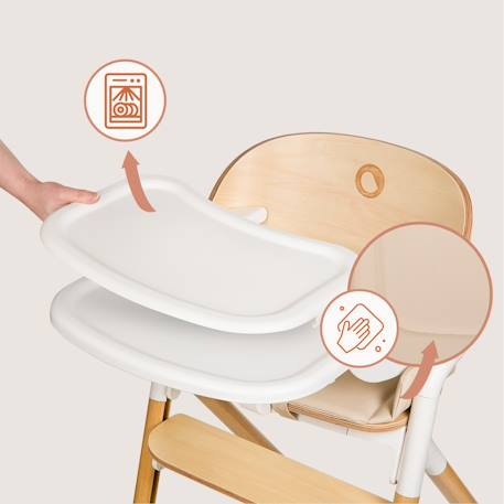Chaise haute évolutive en bois 3en1 celia jusqu’à 110 kg avec réglage à une main Black wood+Grey wood+White cream+White natural wood 23 - vertbaudet enfant 