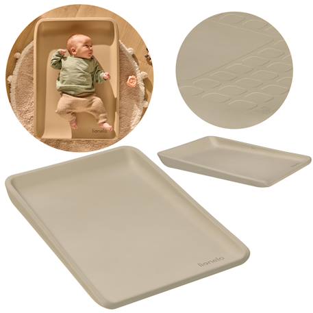 Matelas à langer en mousse megs 70 x 50 cm imperméable Beige sand+Grey dove 1 - vertbaudet enfant 