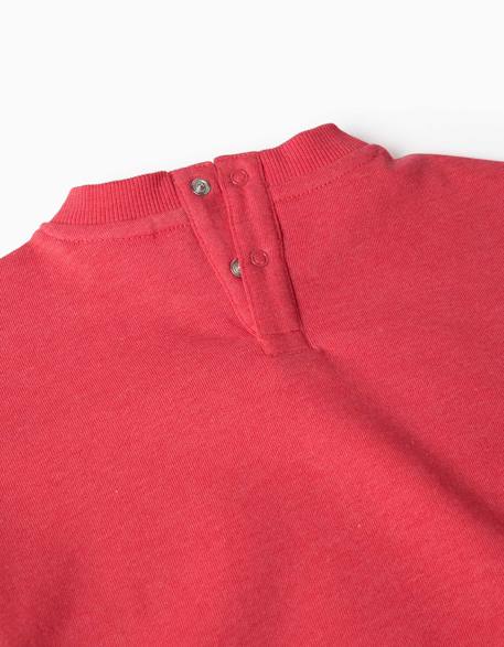 Sweat en coton peigné avec imprimé mickey Rouge 3 - vertbaudet enfant 
