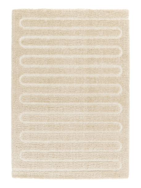 Tapis à relief en polyester recyclé eolya Beige sable+Blanc pur 1 - vertbaudet enfant 