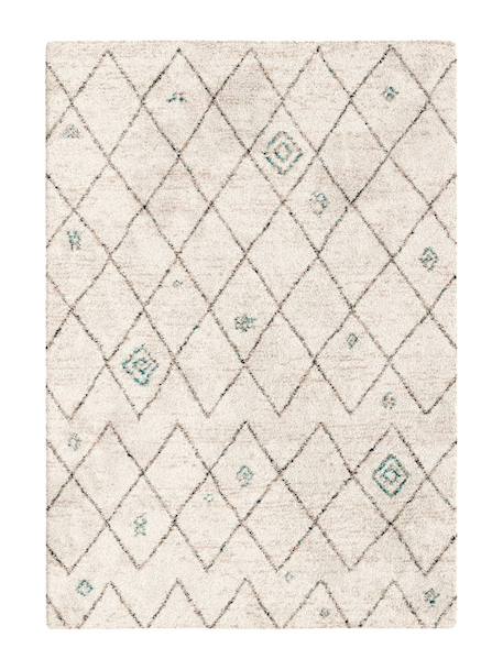 Tapis shaggy ethnique doux et volumineux diamond Beige sable 1 - vertbaudet enfant 