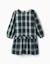 Robe en coton à carreaux avec plis b&s Bleu foncé 3 - vertbaudet enfant 
