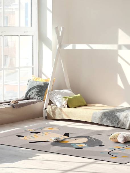 Tapis enfant doux et antistatique jolly Gris minéral 2 - vertbaudet enfant 