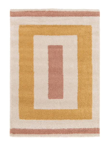 Tapis shaggy épais et confortable doodling Jaune naturel 1 - vertbaudet enfant 