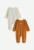 Lot de 2 pyjamas bébé en velours Marron 1 - vertbaudet enfant 