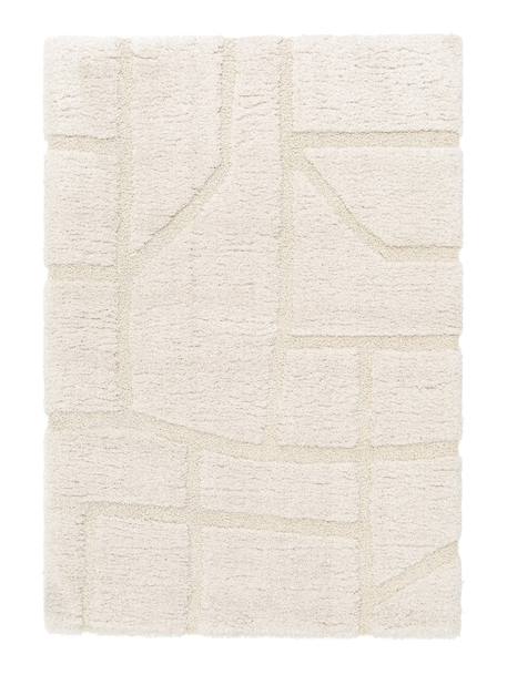 Tapis doux à relief en polyester recyclé murmure Beige sable+Blanc pur 7 - vertbaudet enfant 