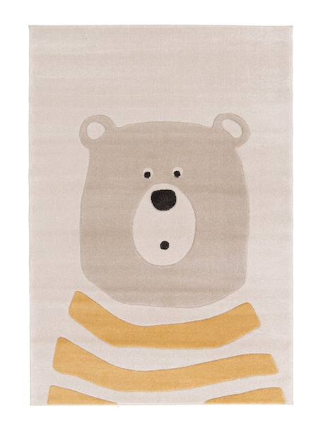 Tapis enfant doux et résistant teddy Jaune naturel 1 - vertbaudet enfant 