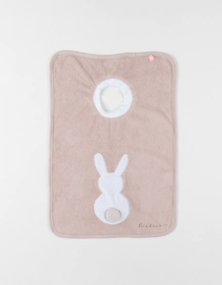 Bavoir funny en éponge moka noisette Rose 1 - vertbaudet enfant 