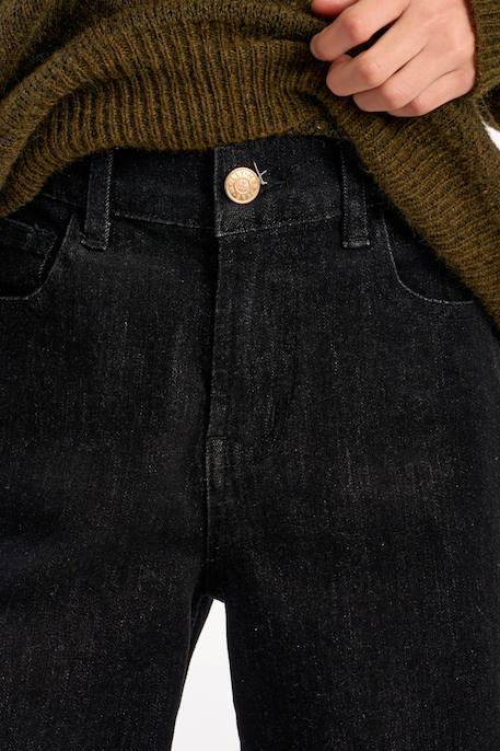 Jean taille haute, coupe évasée Black denim+Denim blue+Denim dark blue 2 - vertbaudet enfant 