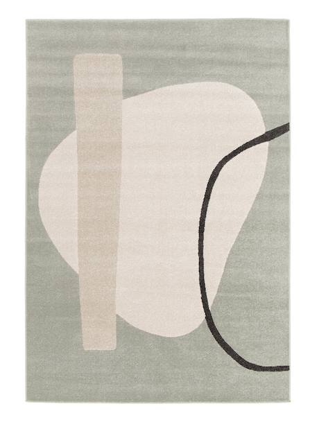 Tapis géométrique doux et confortable bilbao Beige sable+Vert naturel 7 - vertbaudet enfant 