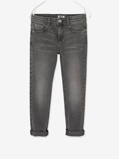 Jean garçon slim morphologique MEDIUM denim black+DENIM BRUT+denim gris+DENIM GRIS FONCE+double stone+STONE 20 - vertbaudet enfant 