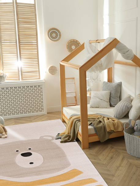 Tapis enfant doux et résistant teddy Jaune naturel 2 - vertbaudet enfant 
