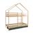 Lit enfant superposé cabane 90 x 190 cm pin naturel sommier à lattes et tiroirs - roya Blanc+Vert 8 - vertbaudet enfant 