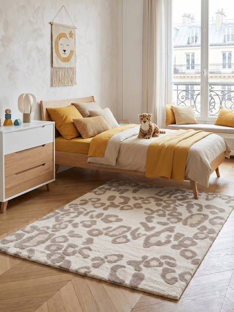 Tapis aux motifs léopard épais et confortable wilderness Beige sable 2 - vertbaudet enfant 
