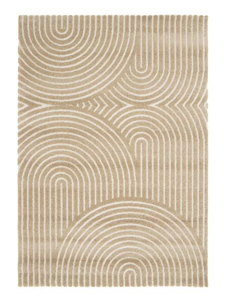Tapis à relief doux et élégant groove Beige sable+Bleu naturel+Brun naturel 13 - vertbaudet enfant 