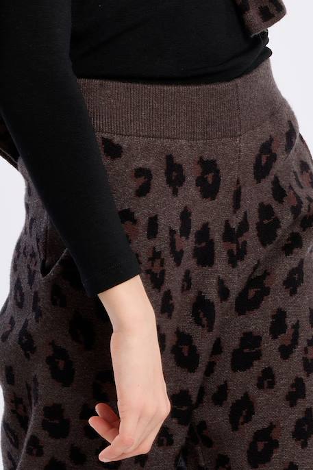 Pantalon en maille, imprimé animalier Dark grey 5 - vertbaudet enfant 