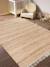 Tapis rayé fait main en laine et jute raj Beige sable+Rose poudrée 8 - vertbaudet enfant 