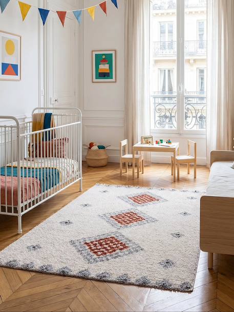 Tapis shaggy doux et moelleux à poils longs tessera Rouge naturel 2 - vertbaudet enfant 