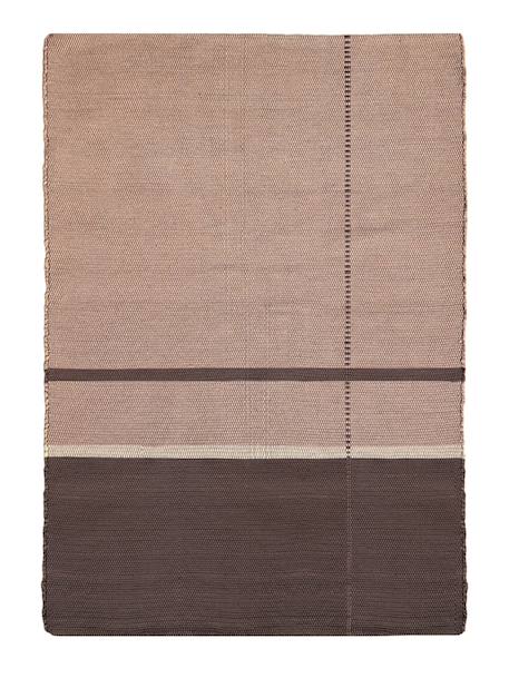 Tapis en fibres recyclées tissé à la main leonor Beige sable+Rose poudrée+Vert naturel 1 - vertbaudet enfant 