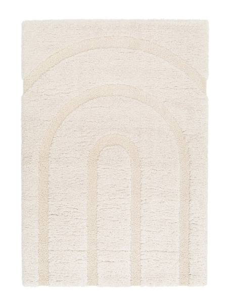 Tapis shaggy épais en polyester recyclé avec relief arcadia Beige sable 1 - vertbaudet enfant 