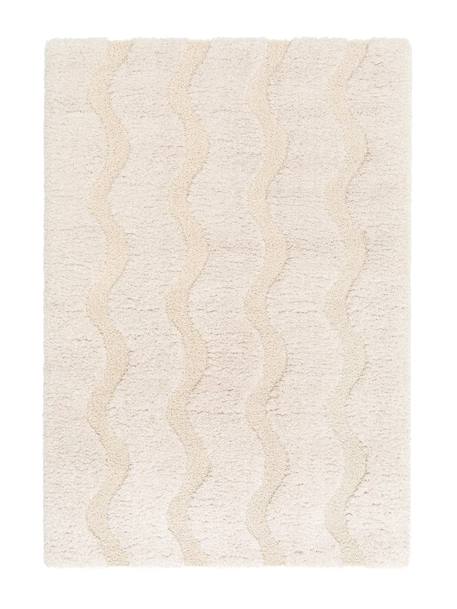 Tapis shaggy doux en polyester recyclé avec relief pemberley Beige sable 1 - vertbaudet enfant 