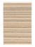 Tapis rayé fait main en laine et jute raj Beige sable+Rose poudrée 1 - vertbaudet enfant 