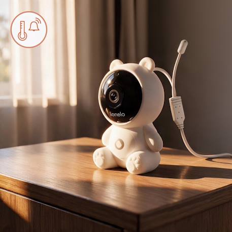 Babyphone connecté babyline smart 2.0 full hd avec détection des pleurs, vision nocturne et application White 6 - vertbaudet enfant 