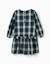 Robe en coton à carreaux avec plis b&s Bleu foncé 4 - vertbaudet enfant 