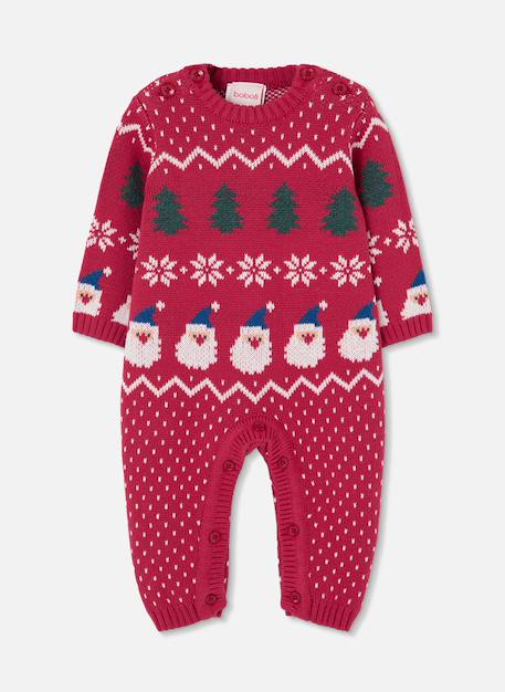 Pyjama bébé imprimée père noël Rouge 1 - vertbaudet enfant 