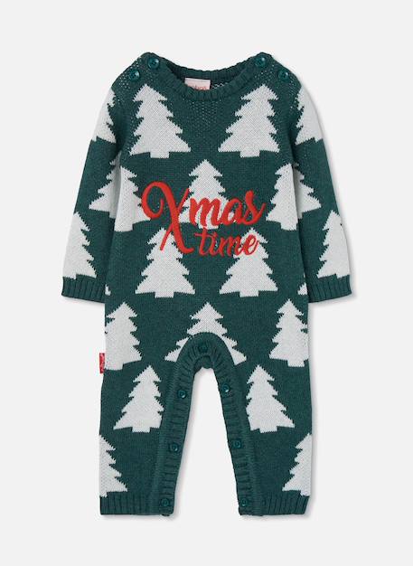 Pyjama bébé imprimée sapins de noël Vert 1 - vertbaudet enfant 