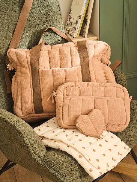 Sac à langer COLINA gaze de coton Coeur fondant+Nuages+Nutty+Teddy 21 - vertbaudet enfant 