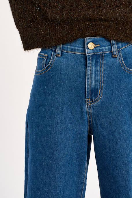 Jean taille haute, coupe évasée Black denim+Denim blue+Denim dark blue 7 - vertbaudet enfant 