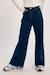 Jean taille haute, coupe évasée Black denim+Denim blue+Denim dark blue 14 - vertbaudet enfant 