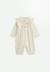 Ensemble salopette bébé en velours et t-shirt neige Ecru 1 - vertbaudet enfant 