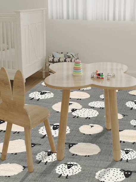 Tapis enfant en coton petits moutons Gris minéral 2 - vertbaudet enfant 
