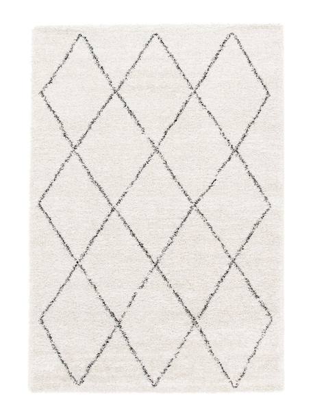 Tapis shaggy ethnique tissé doux et volumineux nomad Beige sable 1 - vertbaudet enfant 