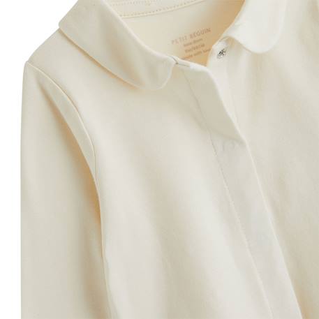 Ensemble salopette bébé en velours et t-shirt neige Ecru 6 - vertbaudet enfant 