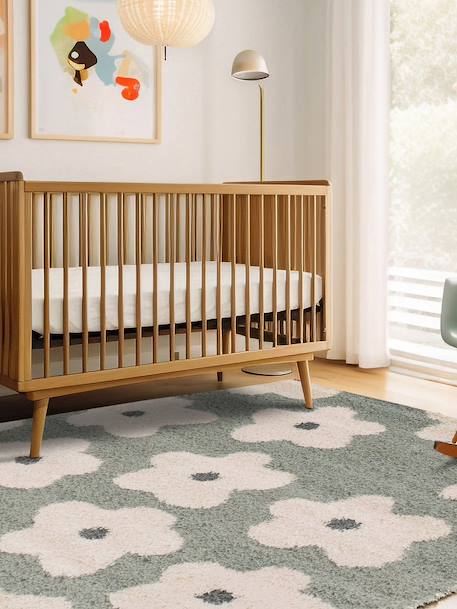 Tapis enfant épais et confortable fleurs Jaune naturel+Rose poudrée+Vert naturel 14 - vertbaudet enfant 