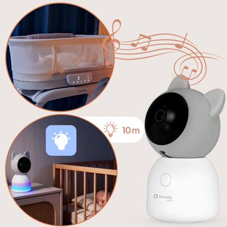 Babyphone vidéo babyline 9.2 ai avec écran 5', caméra full hd et détection intelligente des pleurs et mouvements White 5 - vertbaudet enfant 