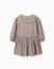 Robe en velours côtelé à manches longues avec motif floral Beige clair 3 - vertbaudet enfant 