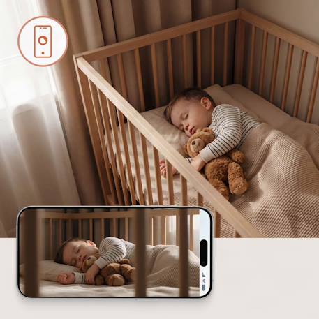 Babyphone connecté babyline smart 2.0 full hd avec détection des pleurs, vision nocturne et application White 2 - vertbaudet enfant 