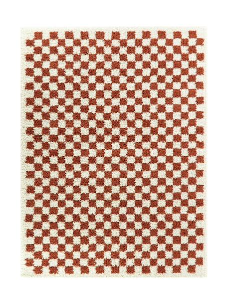 Tapis damier poils longs doux et volumineux checkers Beige sable+Bleu naturel+Gris minéral+Jaune naturel+Rose poudrée+Terracotta+Vert naturel 31 - vertbaudet enfant 